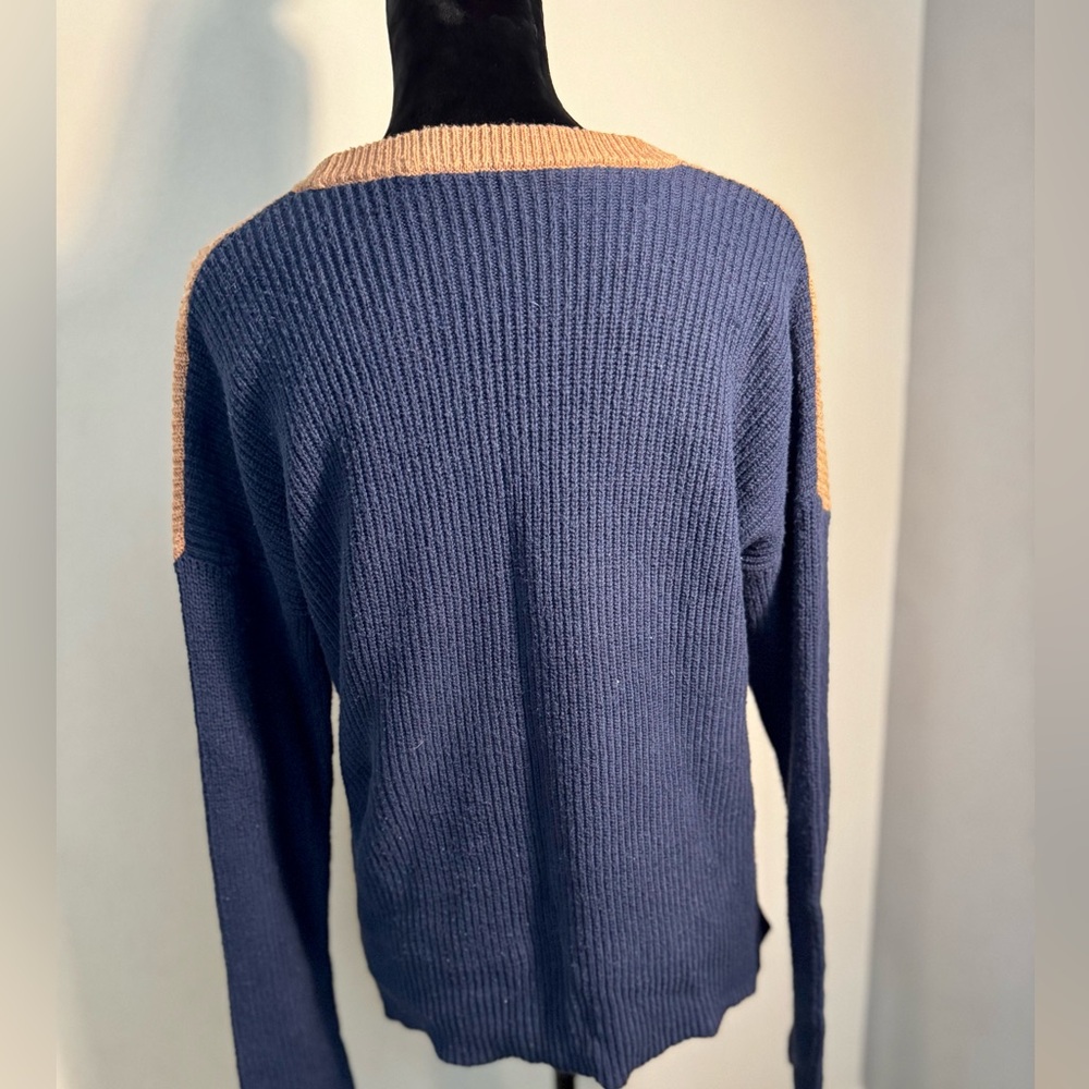 Excellent condition - Madewell Blue and Tan Sweater - Picture 2 of 4